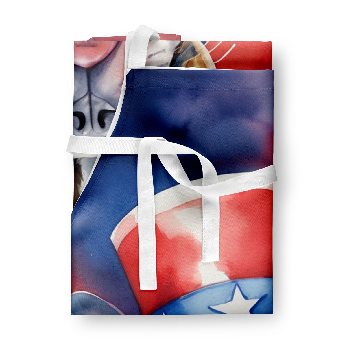 French Bulldog Patriotic American Apron Cooking Kitchen Server Baking Crafts Gardening for Adult Women Men, Unisex, Large, Multicolor
