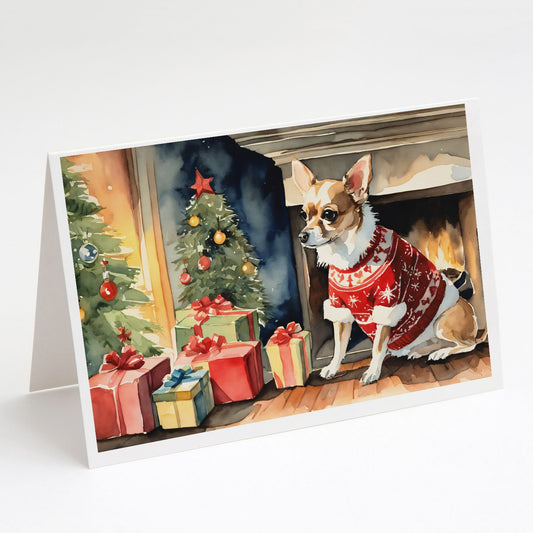 Chihuahua Christmas Greeting Cards Pack of 8 Blank Cards with Envelopes Whimsical A7 Size 5x7 Blank Note Cards