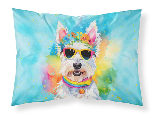 Westie Hippie Dawg Standard Pillowcase Lightweight Super Soft Easy Care Decorative Artwork Pillowcase, Standard