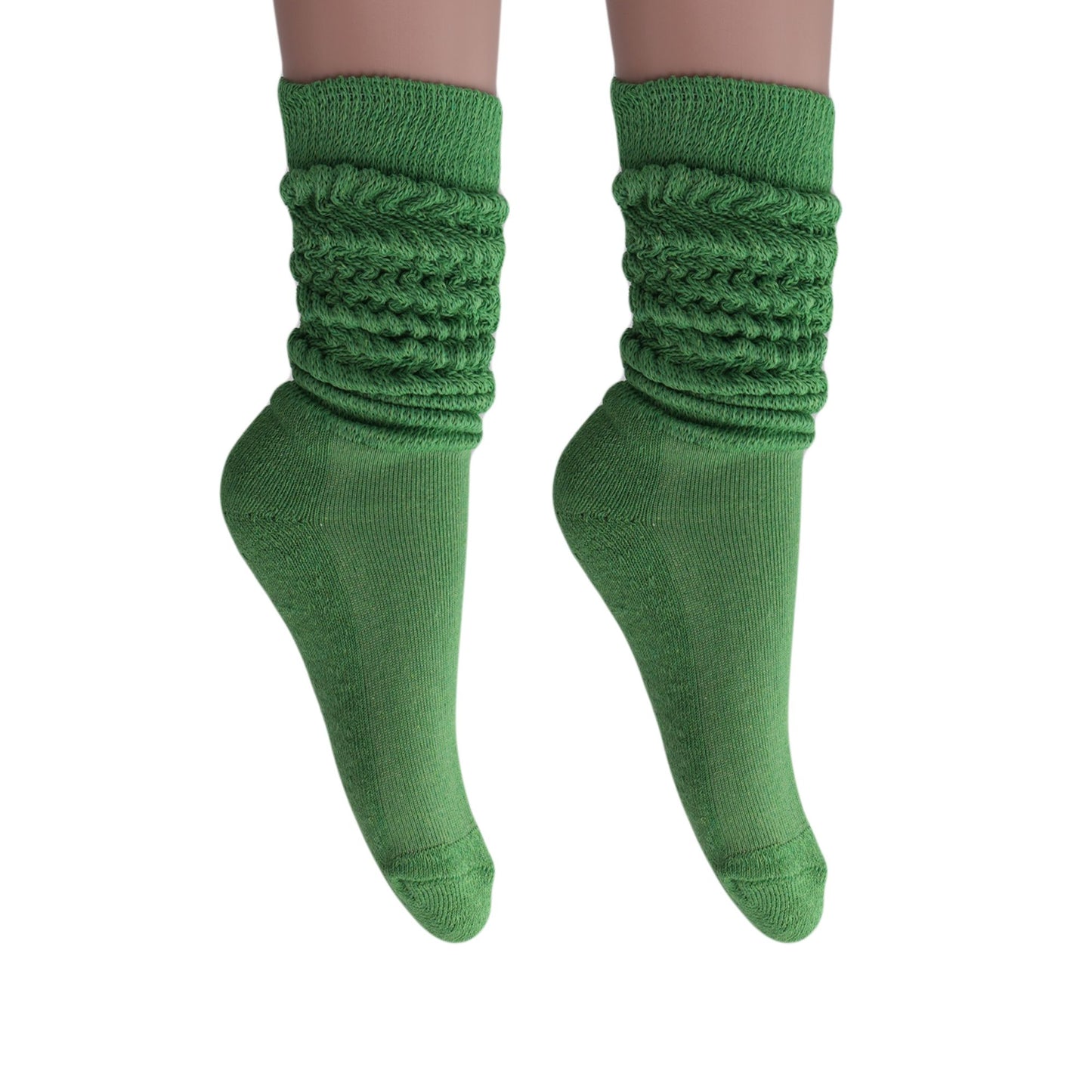 Women's Extra Long Slouch Scrunch Socks Knee High, Cotton Blend, Pack of 2, Fits Shoe Sizes 5-10, 80s Style, 28 Colors