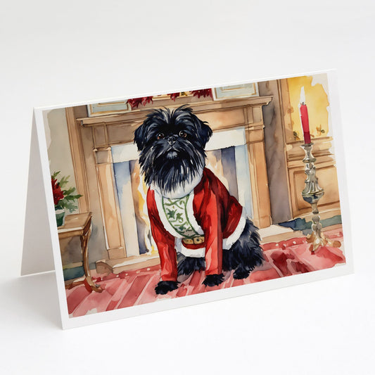 Affenpinscher Christmas Greeting Cards Pack of 8 Blank Cards with Envelopes Whimsical A7 Size 5x7 Blank Note Cards