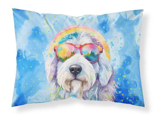 Old English Sheepdog Hippie Dawg Standard Pillowcase Lightweight Super Soft Easy Care Decorative Artwork Pillowcase, Standard