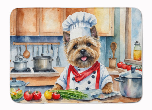 Cairn Terrier The Chef Memory Foam Kitchen Mat Machine Washable Anti-Fatigue Mat Cushion Comfort Bath Mat or Kitchen Rug
