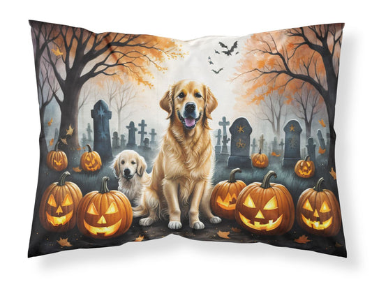 Golden Retriever Spooky Halloween Standard Pillowcase Lightweight Super Soft Easy Care Decorative Artwork Pillowcase, Standard