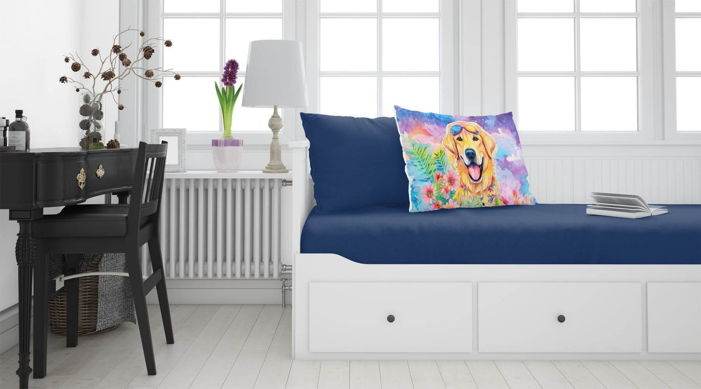 Yellow Labrador Hippie Dawg Standard Pillowcase Lightweight Super Soft Easy Care Decorative Artwork Pillowcase, Standard