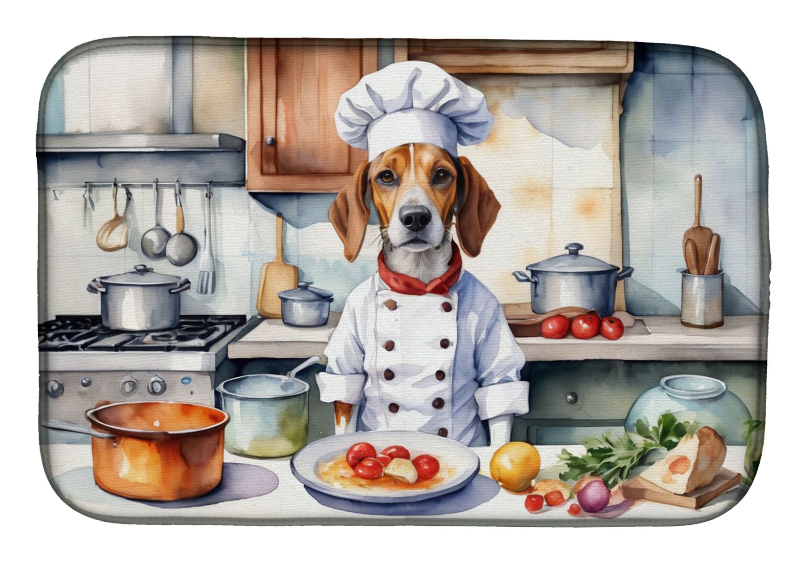 English Foxhound The Chef Dish Drying Mat Absorbent Dish Drying Mat Pad for Kitchen Counter Dish Drainer Mat for Countertop, 14 x 21", Multicolor