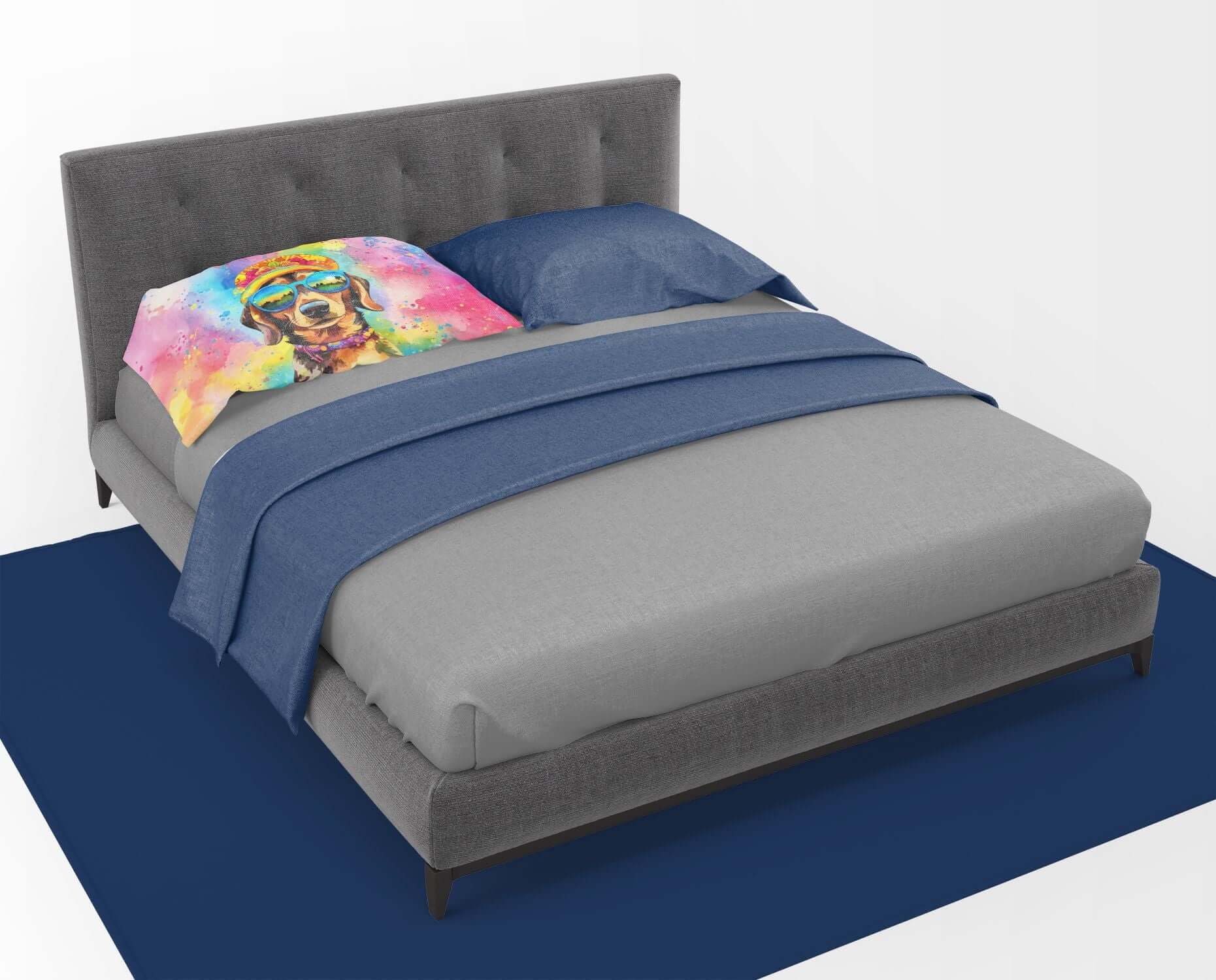 Dachshund Hippie Dawg Standard Pillowcase Lightweight Super Soft Easy Care Decorative Artwork Pillowcase, Standard