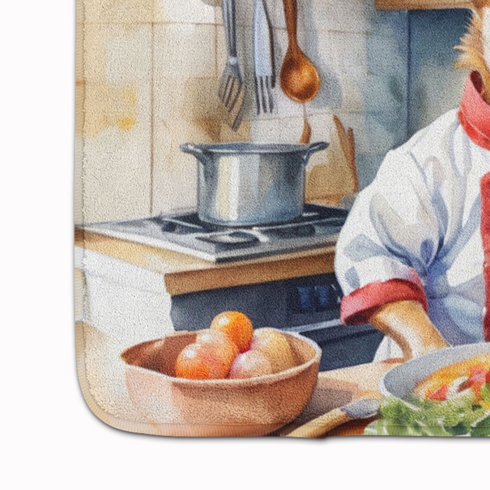 Chihuahua The Chef Memory Foam Kitchen Mat Machine Washable Anti-Fatigue Mat Cushion Comfort Bath Mat or Kitchen Rug