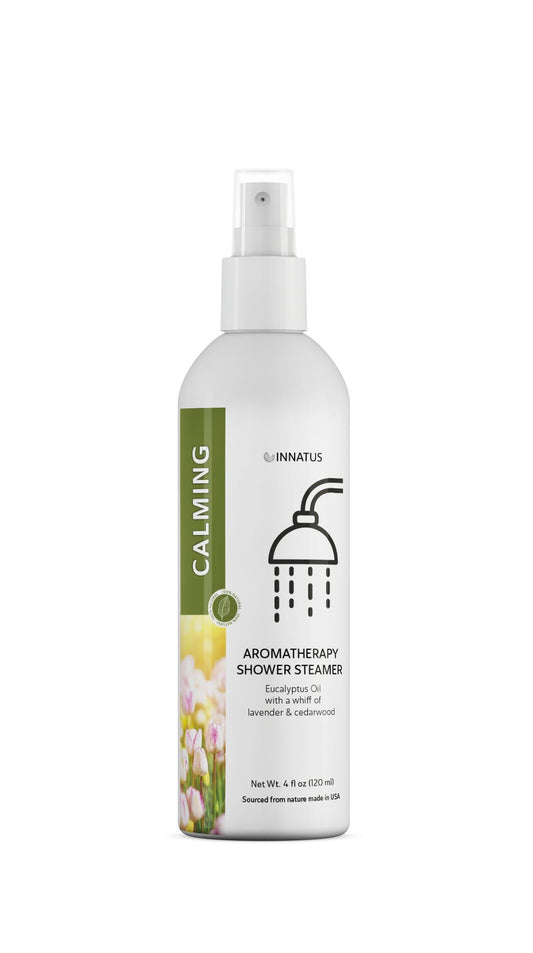 Calming Shower Spray with Eucalyptus & Lavender – 4oz Aromatherapy Shower Steamer Mist for Relaxation & Stress Relief – Infused with Sandalwood & Tea Tree Oils – Made in the USA "