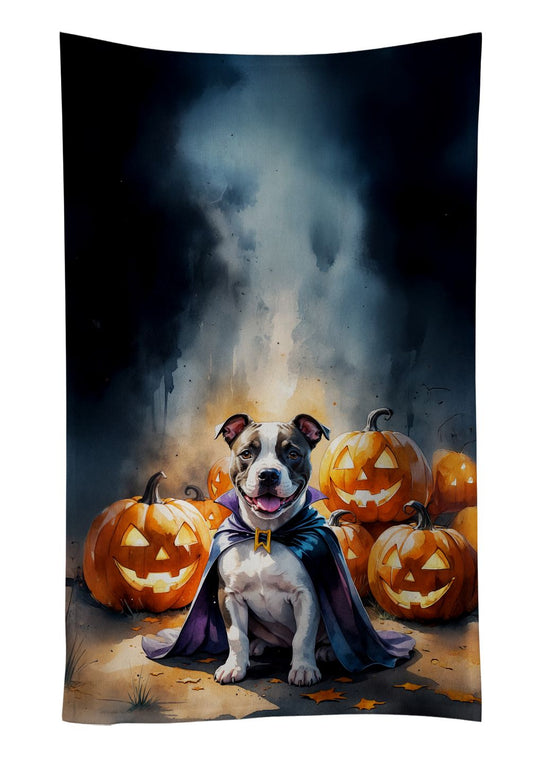Pit Bull Terrier Puppy Halloween Kitchen Towel Dish Cloths Guest Hand Towel Decorative Bathroom Towel for Face,Tea, Dishcloth, Kitchen and Bath