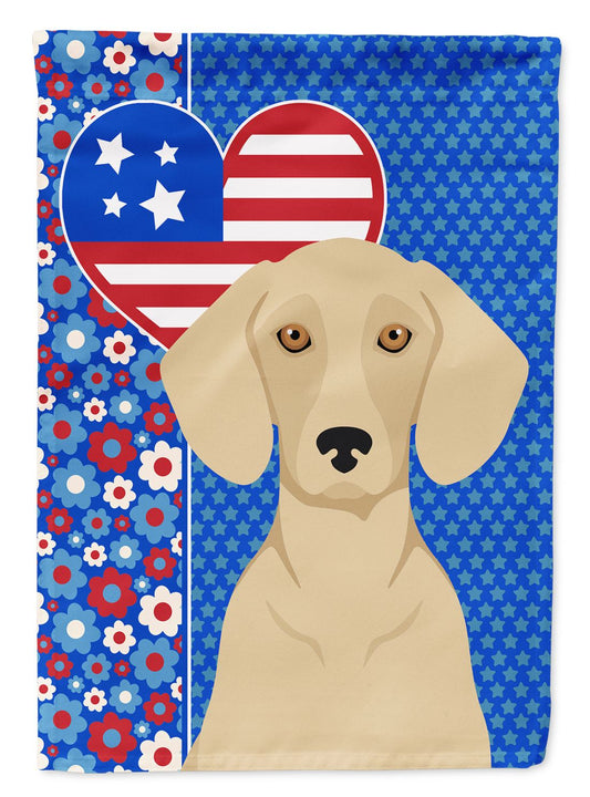 Cream Dachshund USA American Garden Flag Mailbox Flag Decorative Yard Flag Banner Outside Patio Artwork Yard Flower Beds, Garden Size, Multicolor