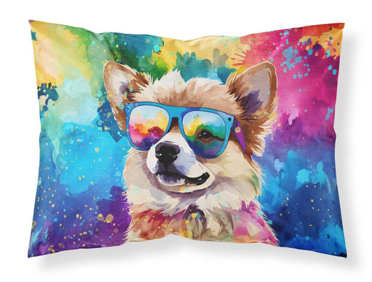 Pomeranian Hippie Dawg Standard Pillowcase Lightweight Super Soft Easy Care Decorative Artwork Pillowcase, Standard
