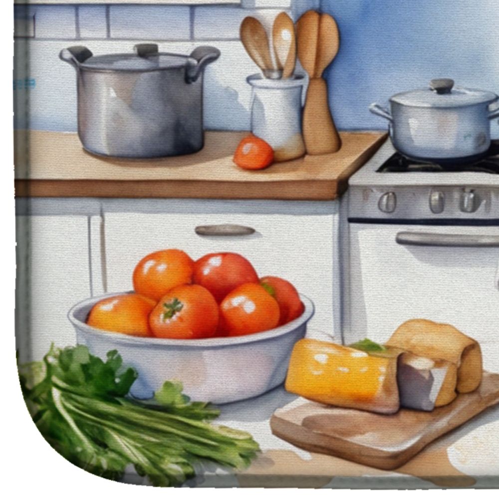 Lakeland Terrier The Chef Dish Drying Mat Absorbent Dish Drying Mat Pad for Kitchen Counter Dish Drainer Mat for Countertop, 14 x 21", Multicolor