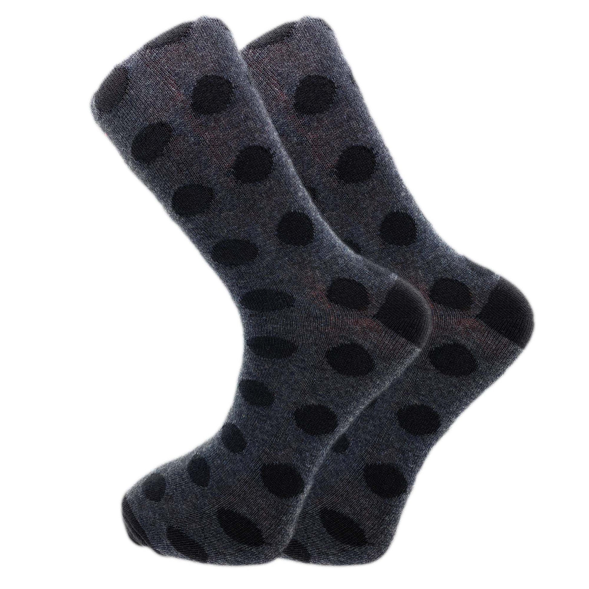 Men's Cotton Crew Dress Socks 5 Pairs Business Casual Moisture-Wicking