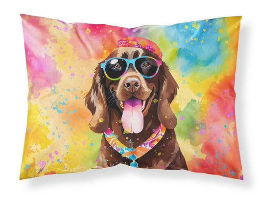 Chocolate Labrador Hippie Dawg Standard Pillowcase Lightweight Super Soft Easy Care Decorative Artwork Pillowcase, Standard