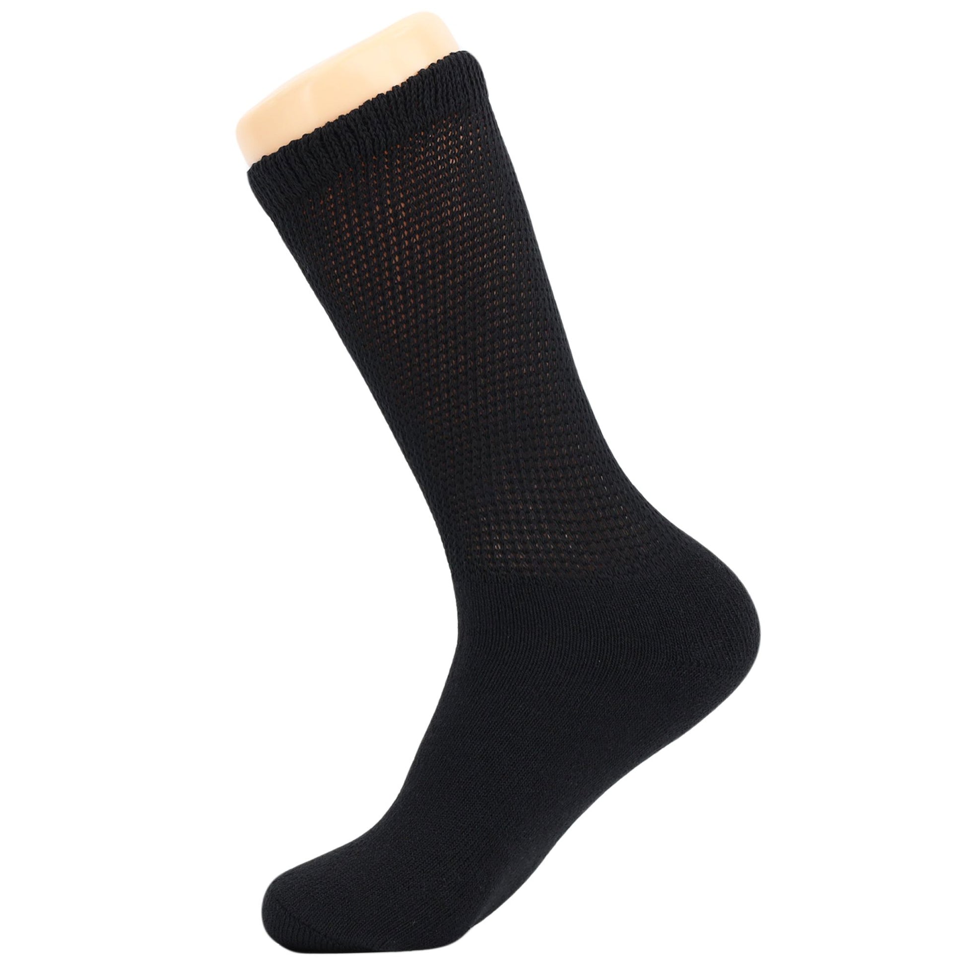 Diabetic Crew Socks Non-Binding Cotton Crew Diabetes Socks 6 Pairs