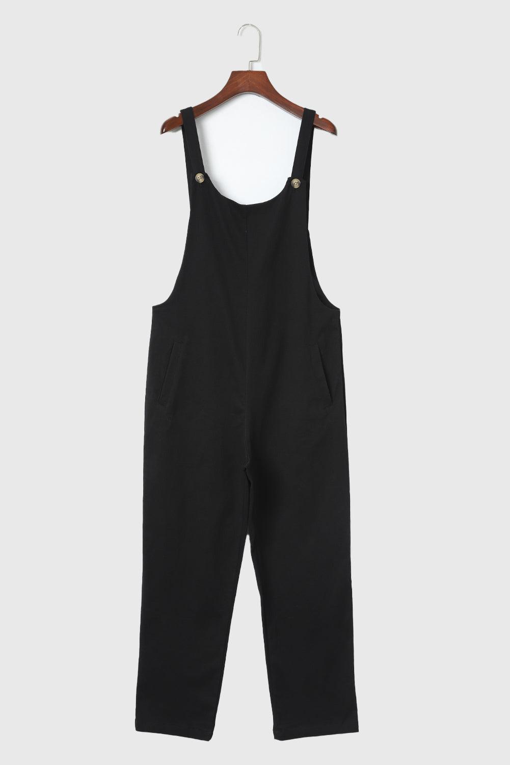 Pocketed Wide Strap Overall - Clothes For Her Online Store