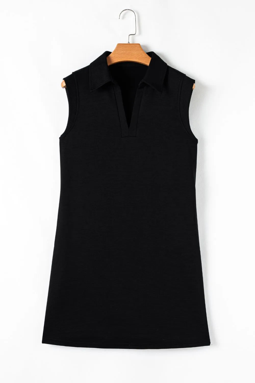 Notched Sleeveless Mini Dress