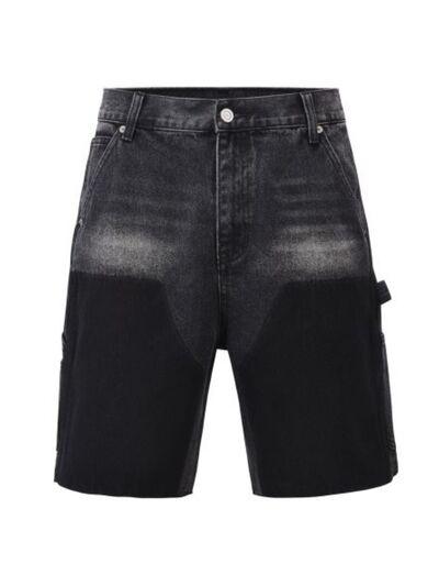 Men's Washed Cargo Denim Shorts