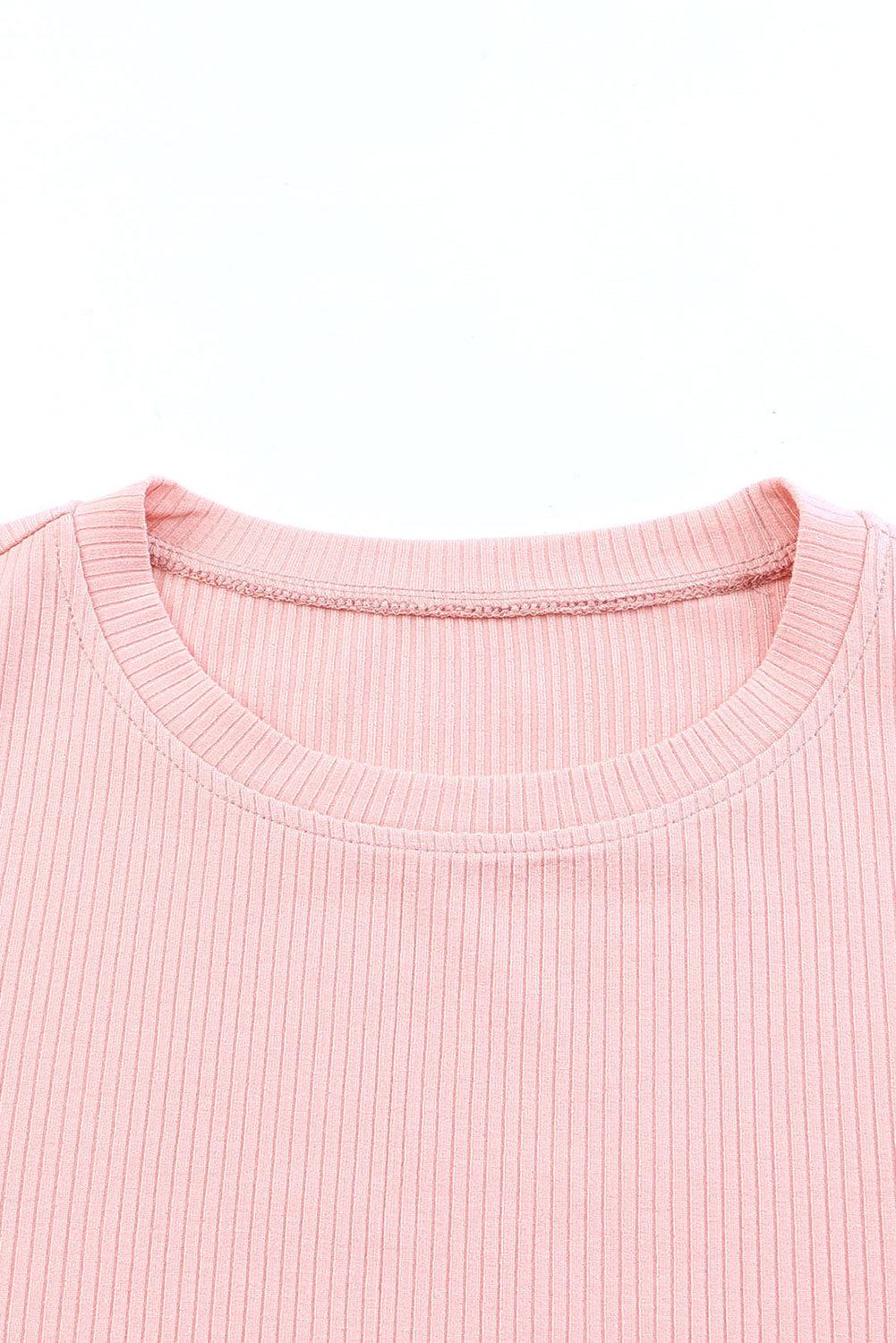 Ruffled Round Neck Cap Sleeve Blouse - Clothes For Her Online Store