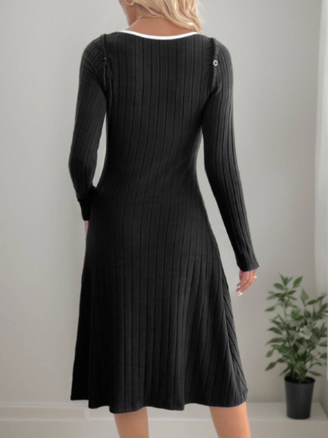 Perfee Slit Wide Strap Dress and Detachable Long Sleeves Set - Clothes For Her Online Store