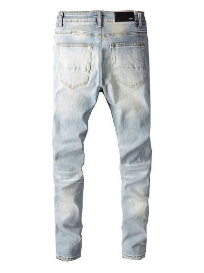 Men's Distressed Jeans with Pockets