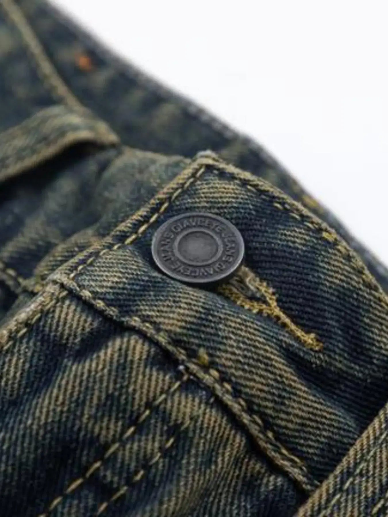 Men's Full Size Vintage Wash Bootcut Denim Jeans Plus Size