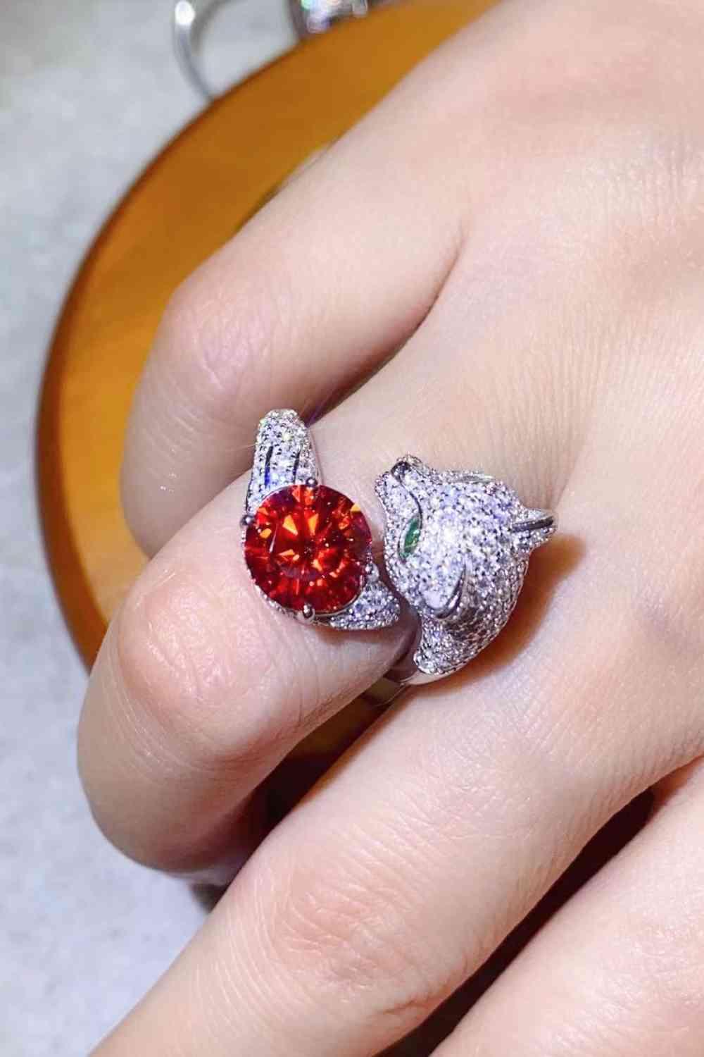 2 Carat Moissanite Adjustable Animal Ring - Clothes For Her Online Store