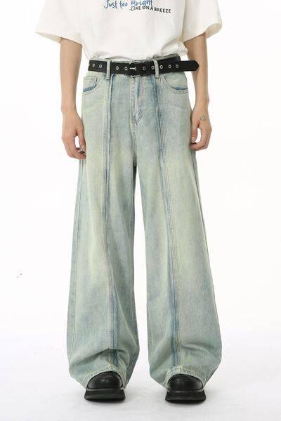 Wide Leg Jeans with Pockets