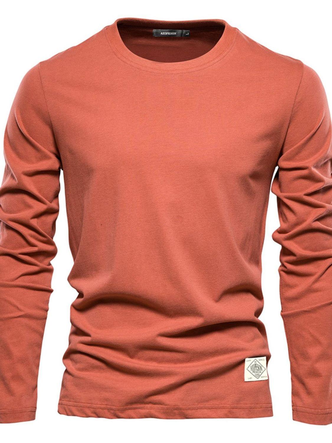 Men's Round Neck Long Sleeve T-Shirt