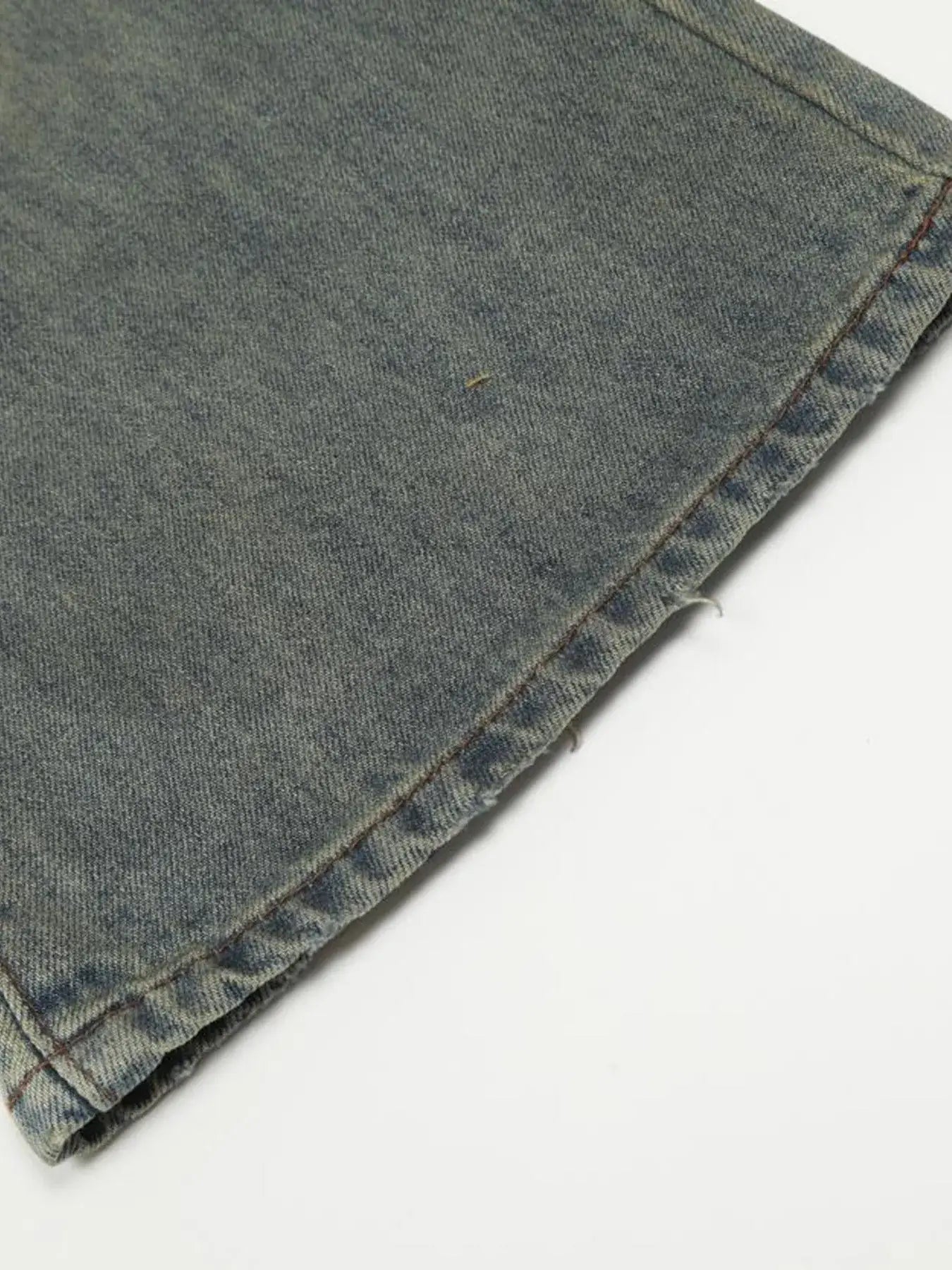 Men's Distressed Slim Bootcut Washed Jeans