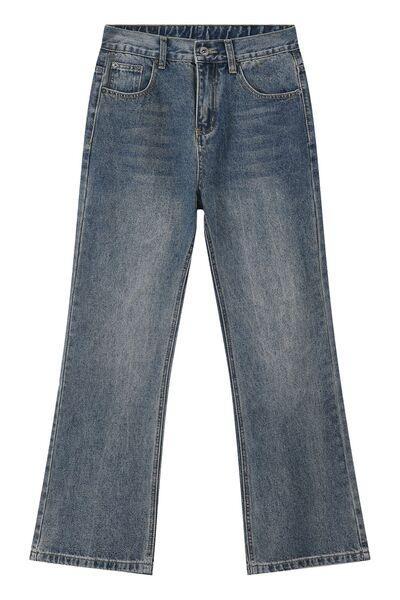 Mid Rise Jeans with Pockets - Clothes For Her Online Store