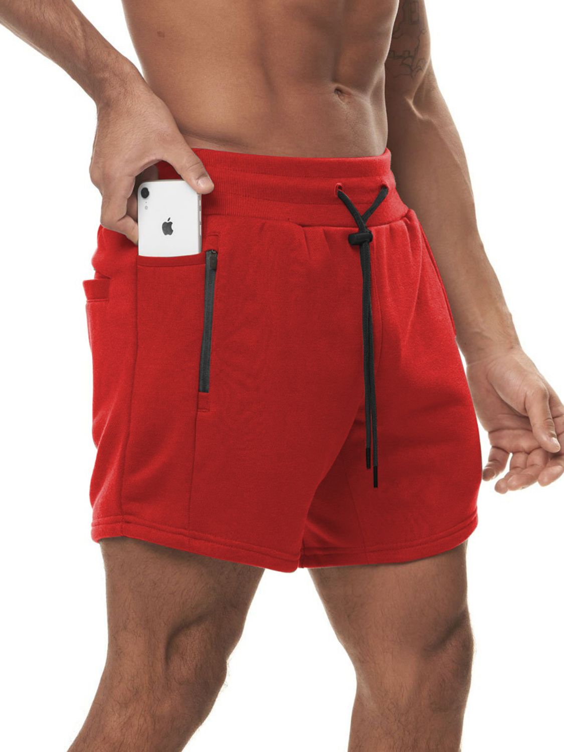 Men's Plus Size Drawstring High Waist Active Shorts