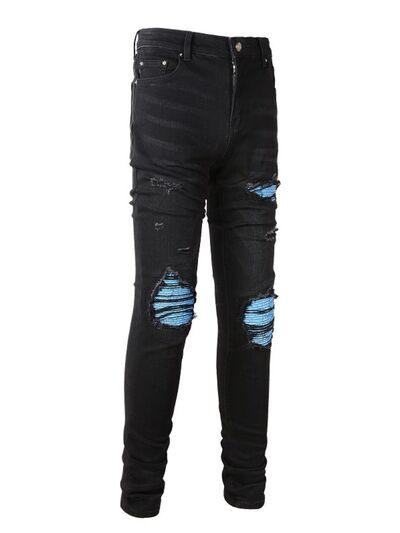 Men's Distressed Skinny Jeans - Clothes For Her Online Store