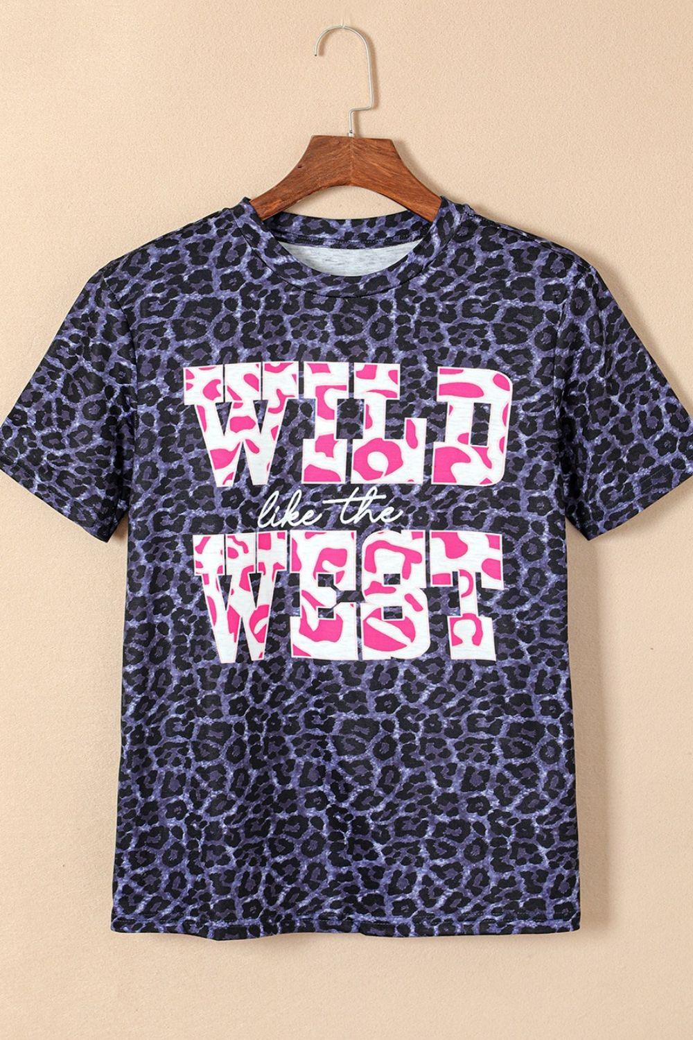 WILD LIKE THE WEST Graphic Leopard T-Shirt