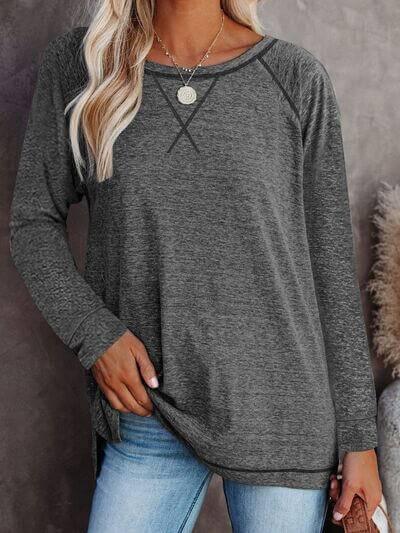 Round Neck Long Sleeve T-Shirt