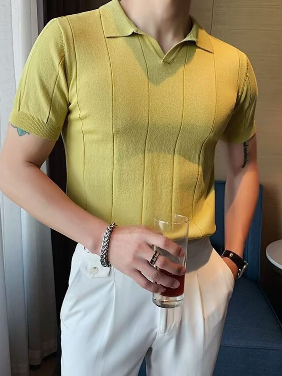 Men's Plus Size Collared Neck Short Sleeve Polo - Clothes For Her Online Store