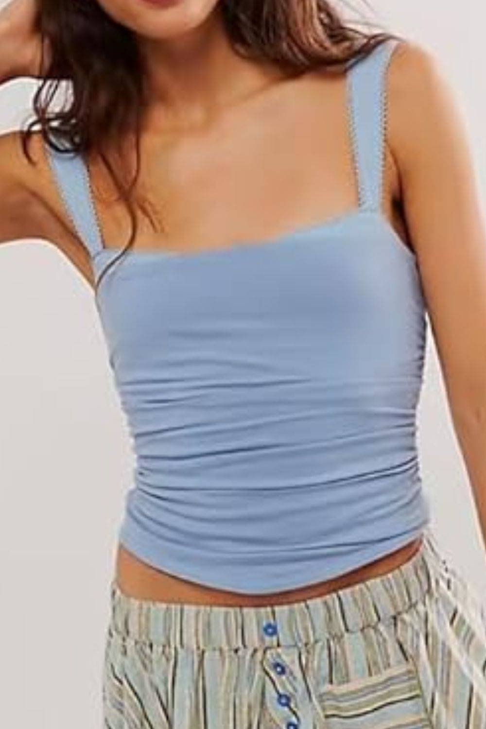Square Neck Wide Strap Cami - Clothes For Her Online Store