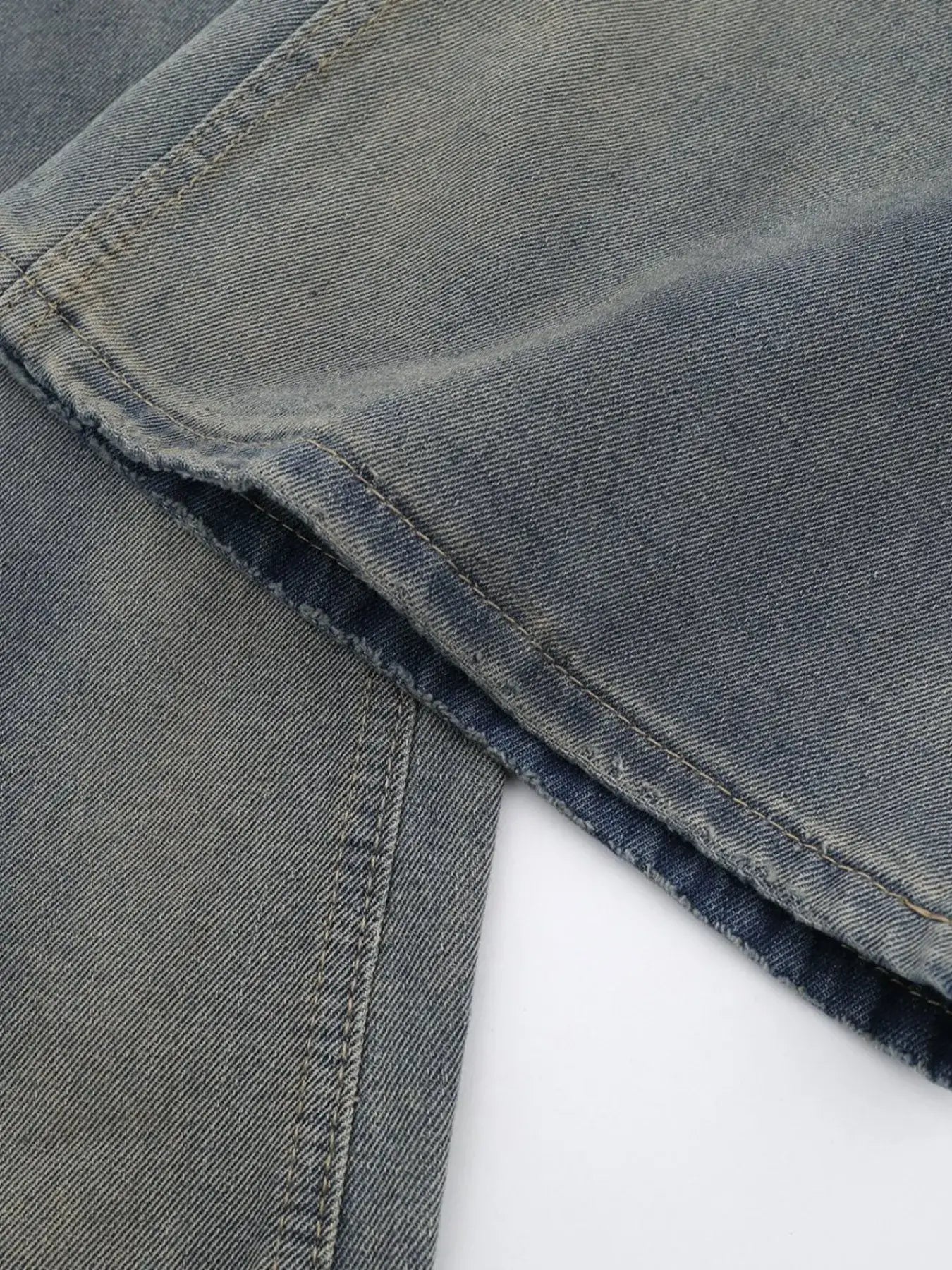 Men's Distressed Wide Leg Jeans