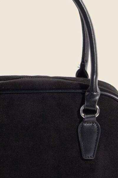 Fame Faux Leather Handle Boxy Handbag - Clothes For Her Online Store
