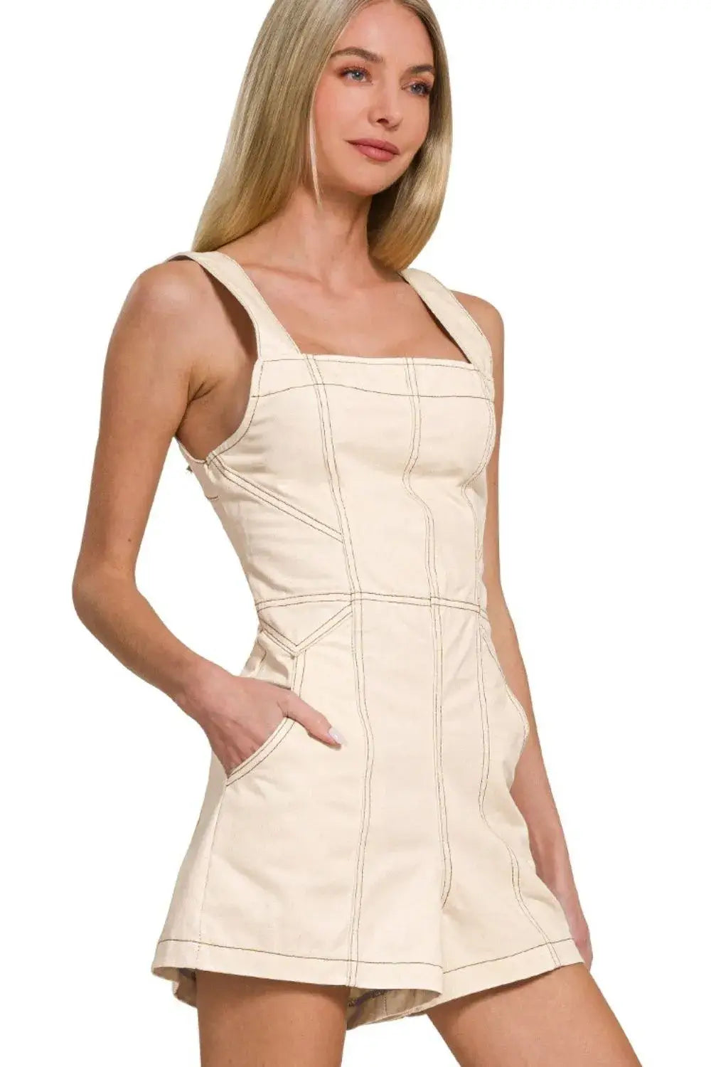 Zenana Tie Back Romper - Clothes For Her Online Store