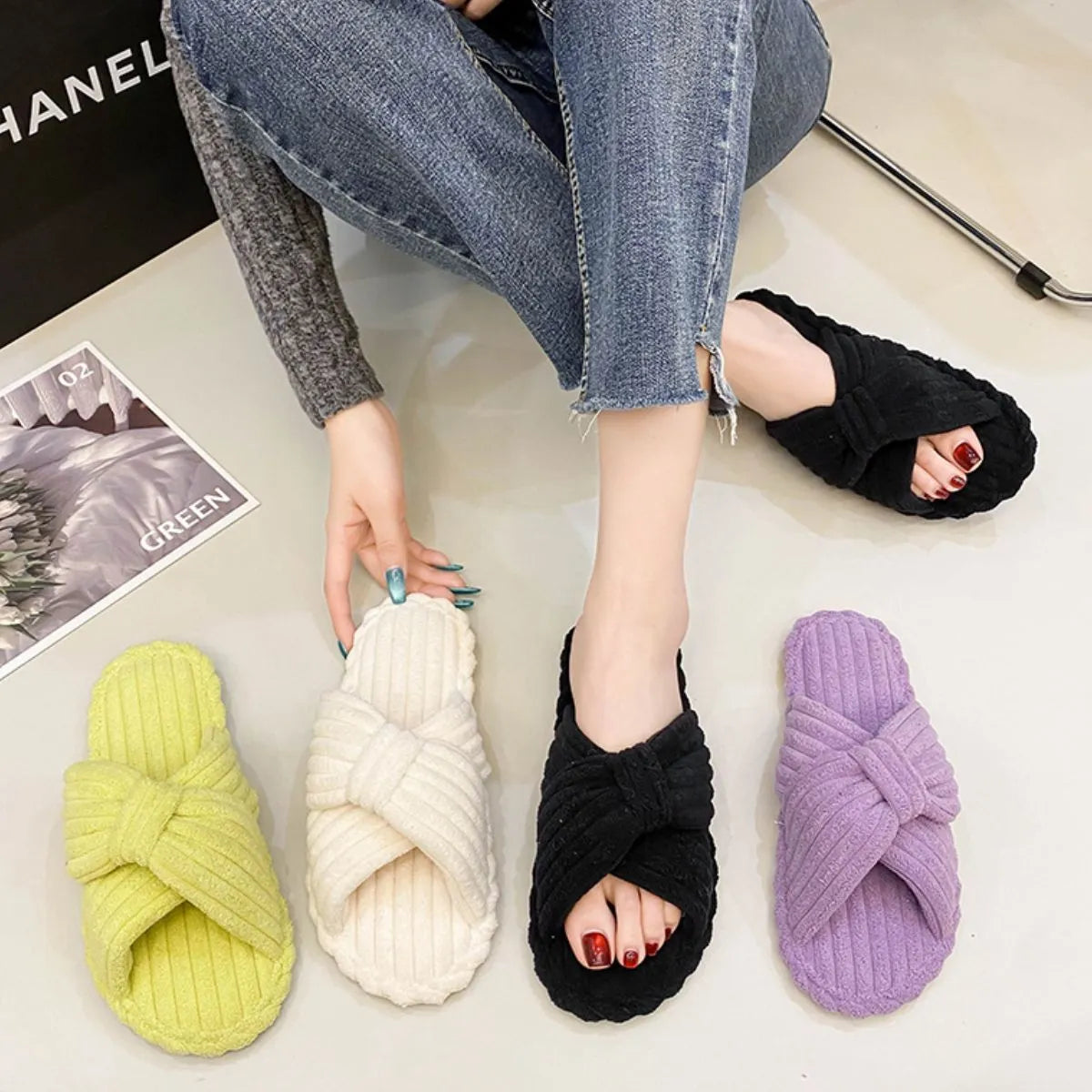 Open Toe Flats Sandals