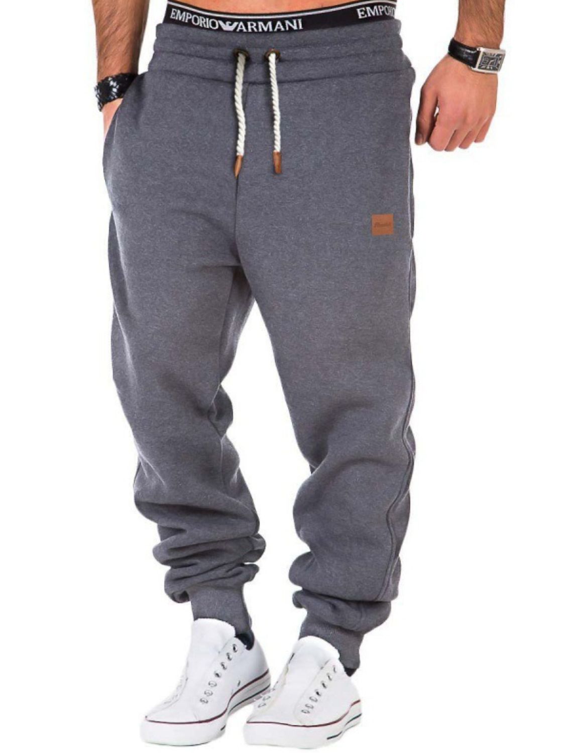 Men's Full Size Drawstring Pants Plus Size