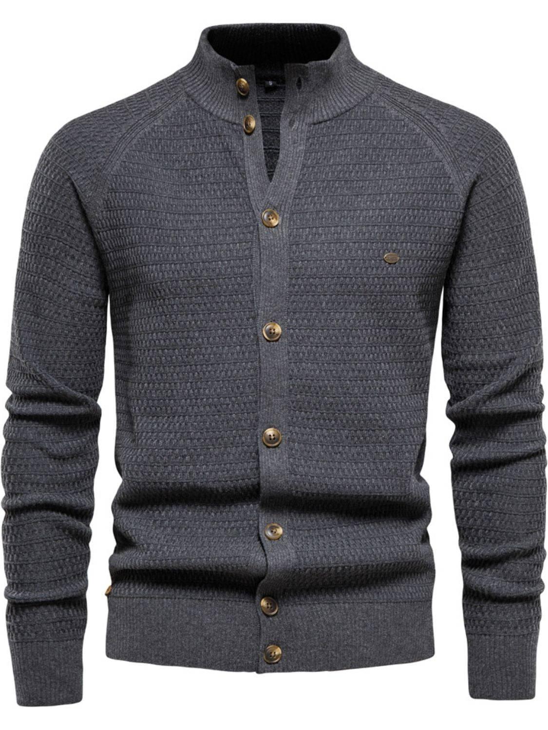 Men's Button Down Long Sleeve Cardigan - Clothes For Her Online Store