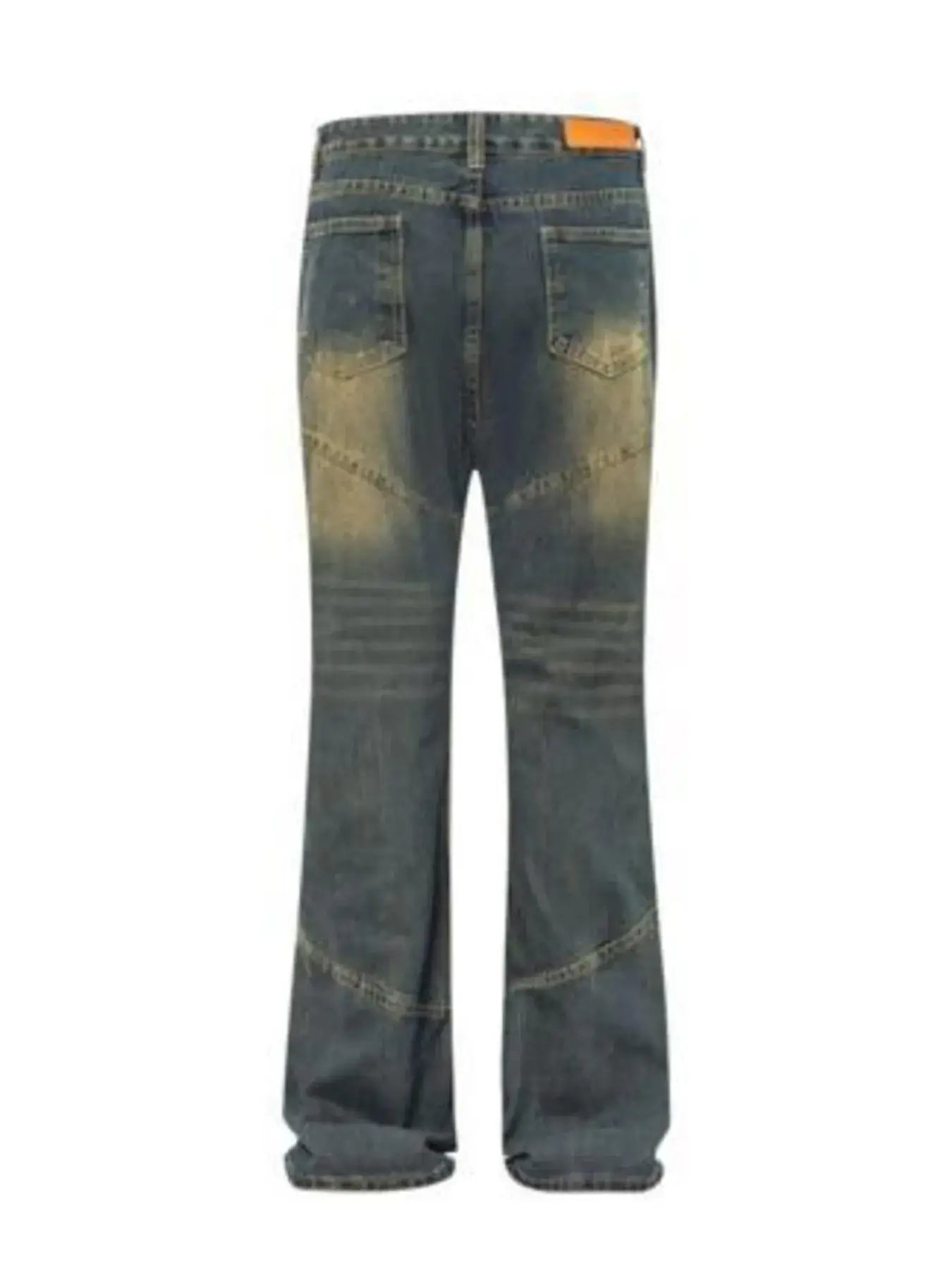 Men's Full Size Vintage Wash Bootcut Denim Jeans Plus Size
