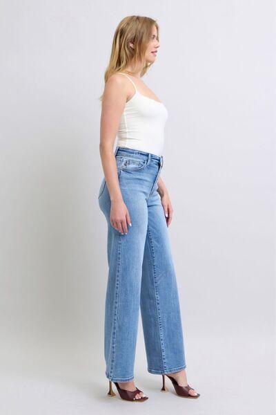 Judy Blue Full Size Wide Leg Jeans with Pockets - Clothes For Her Online Store
