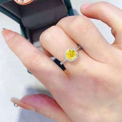1 Carat Moissanite 925 Sterling Silver Ring - Clothes For Her Online Store
