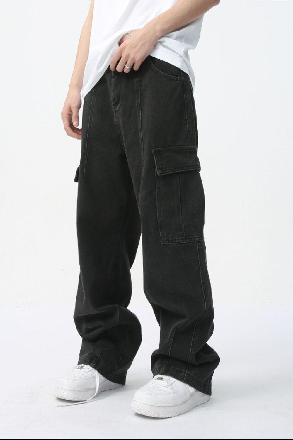 Men's Straight Cargo Jeans - Clothes For Her Online Store
