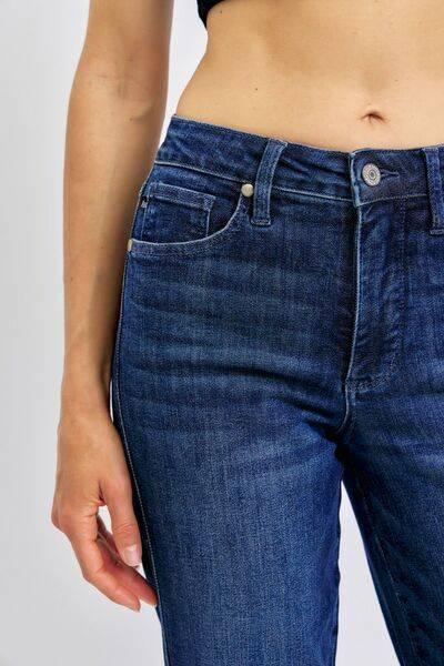 Judy Blue Full Size Tummy Control Straight Jeans Plus Size - Clothes For Her Online Store