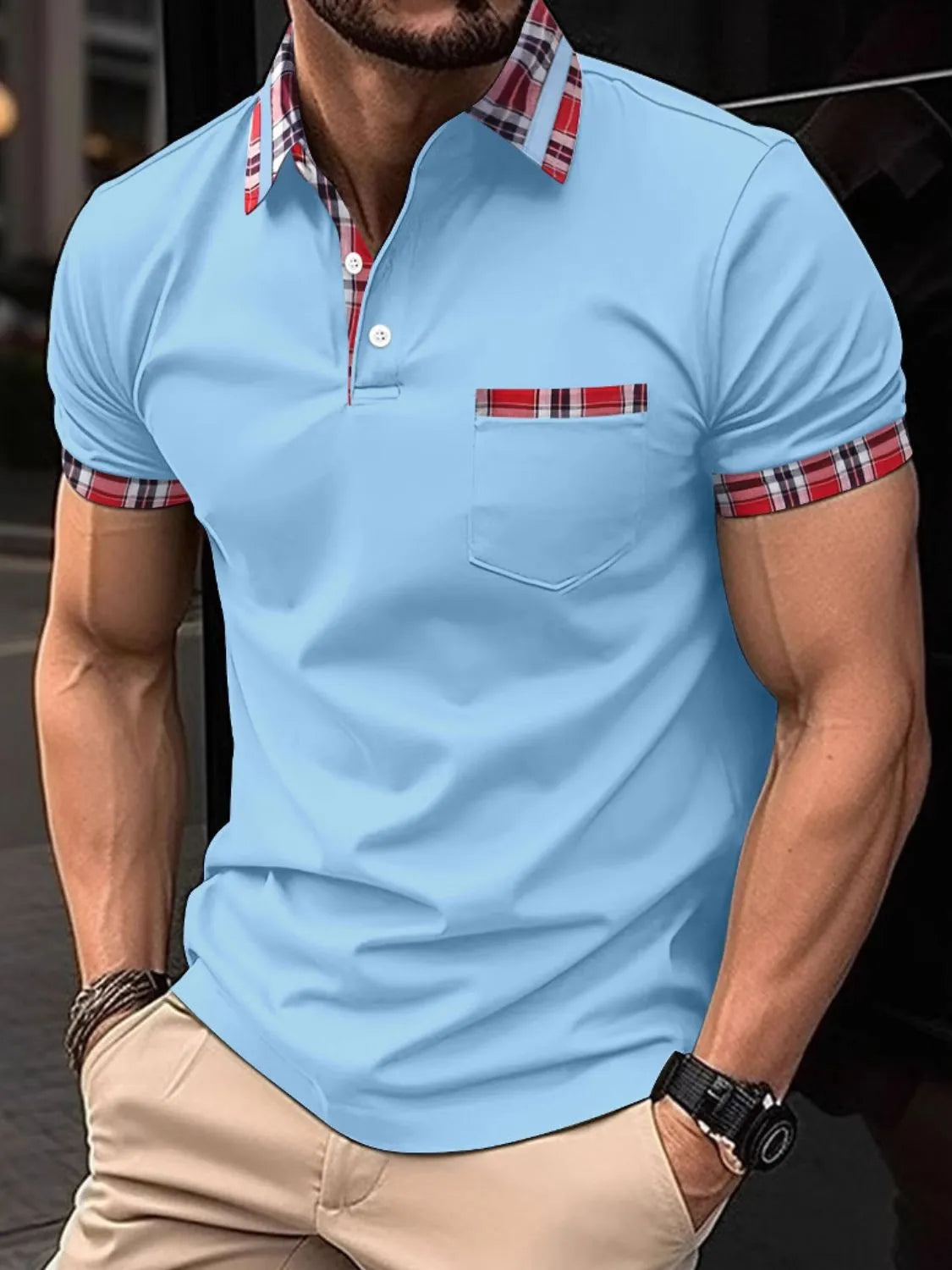 Men's Full Size Collared Neck Short Sleeve Polo Plus Size